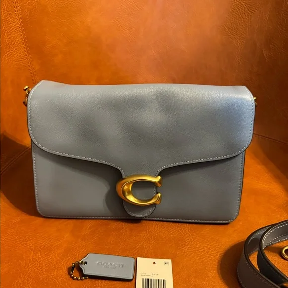 Coach chain tabby shoulder in bluebell and brass. - Picture 3 of 13